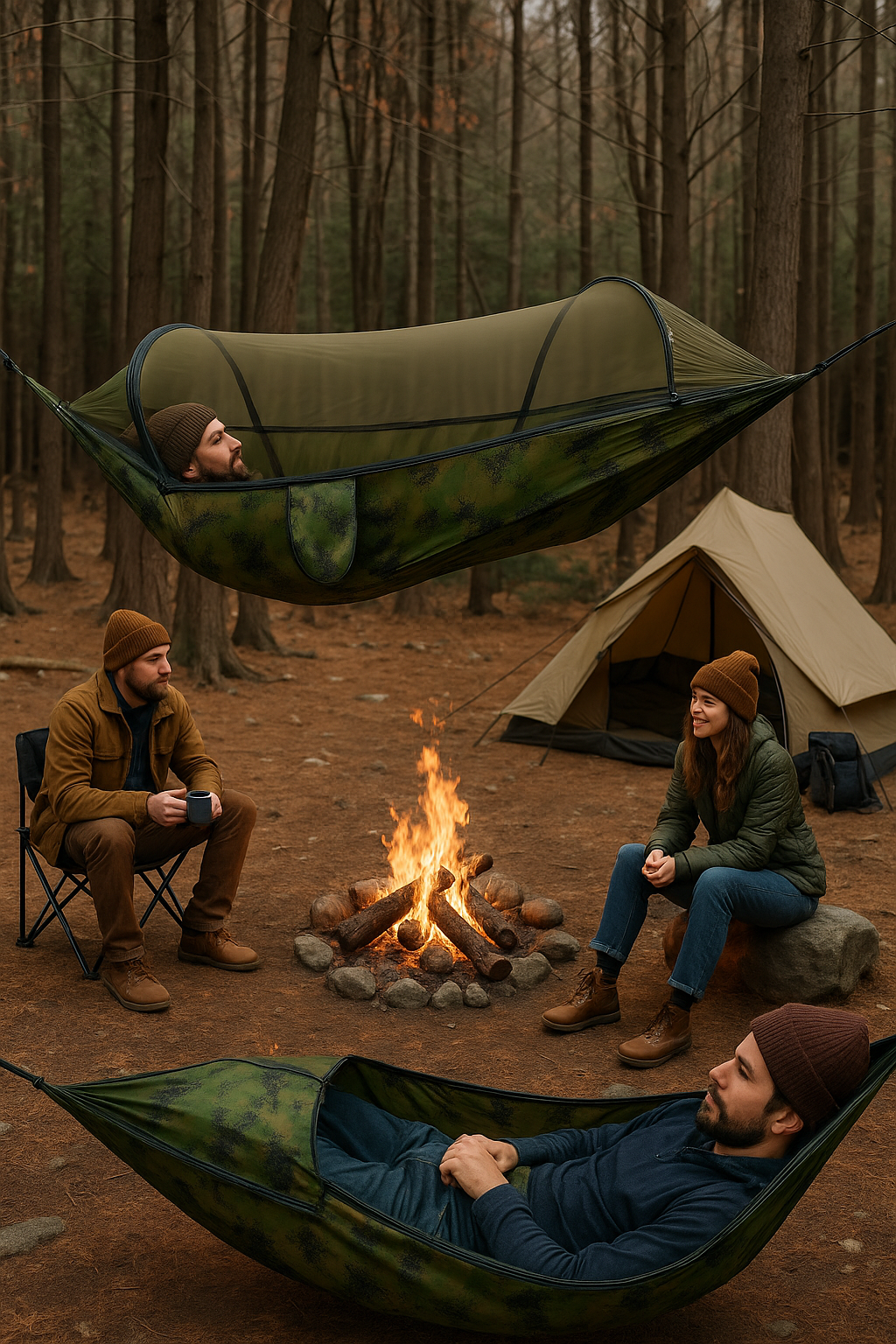 Camping Hammock with Mosquito Net Sleeping Tent Hammock Suitable Camping Hammock Outdoor Furniture for Garden
