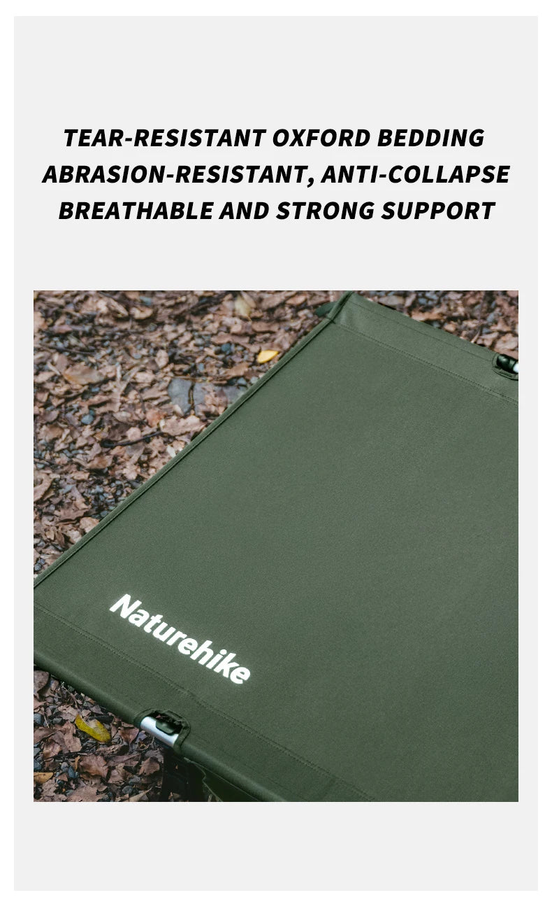 Naturehike Camping Cot Portable Folding Bed Outdoor Ultralight Compact Tent Sleeping Bed for Camping Travel Backpacking Hiking