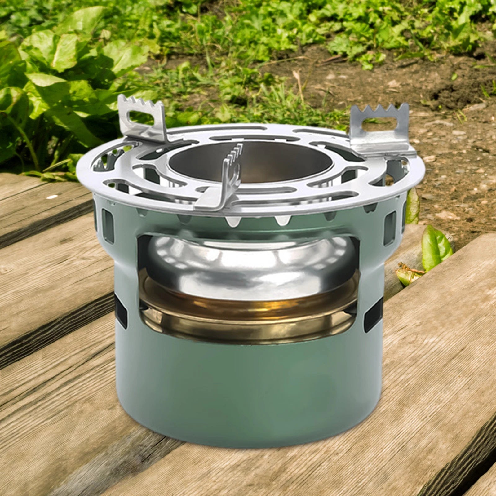 Ultralight Alcohol Camping Stove – Compact Portable Metal Burner for Hiking, Backpacking & Outdoor Cooking