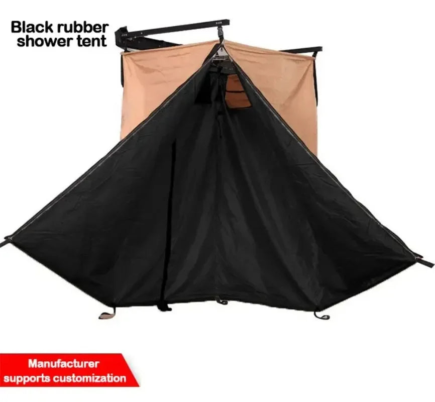 Customized Spotted Wear Resistant Waterproof Car Side Shower Tent Campsite Car Side Shower Convenient  Usable Camping Essentials