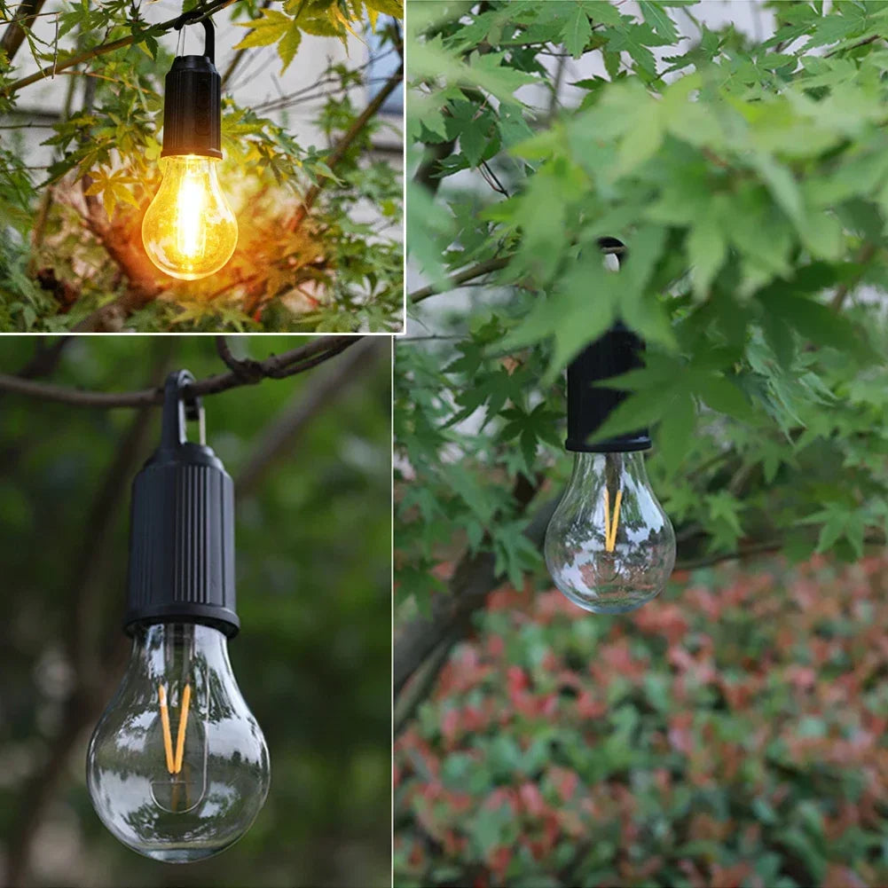 USB Camping Light 3 Lighting mode Rechargeable Lantern Waterproof High Bright Tent Light with Hook Outdoor Night Emergency Light