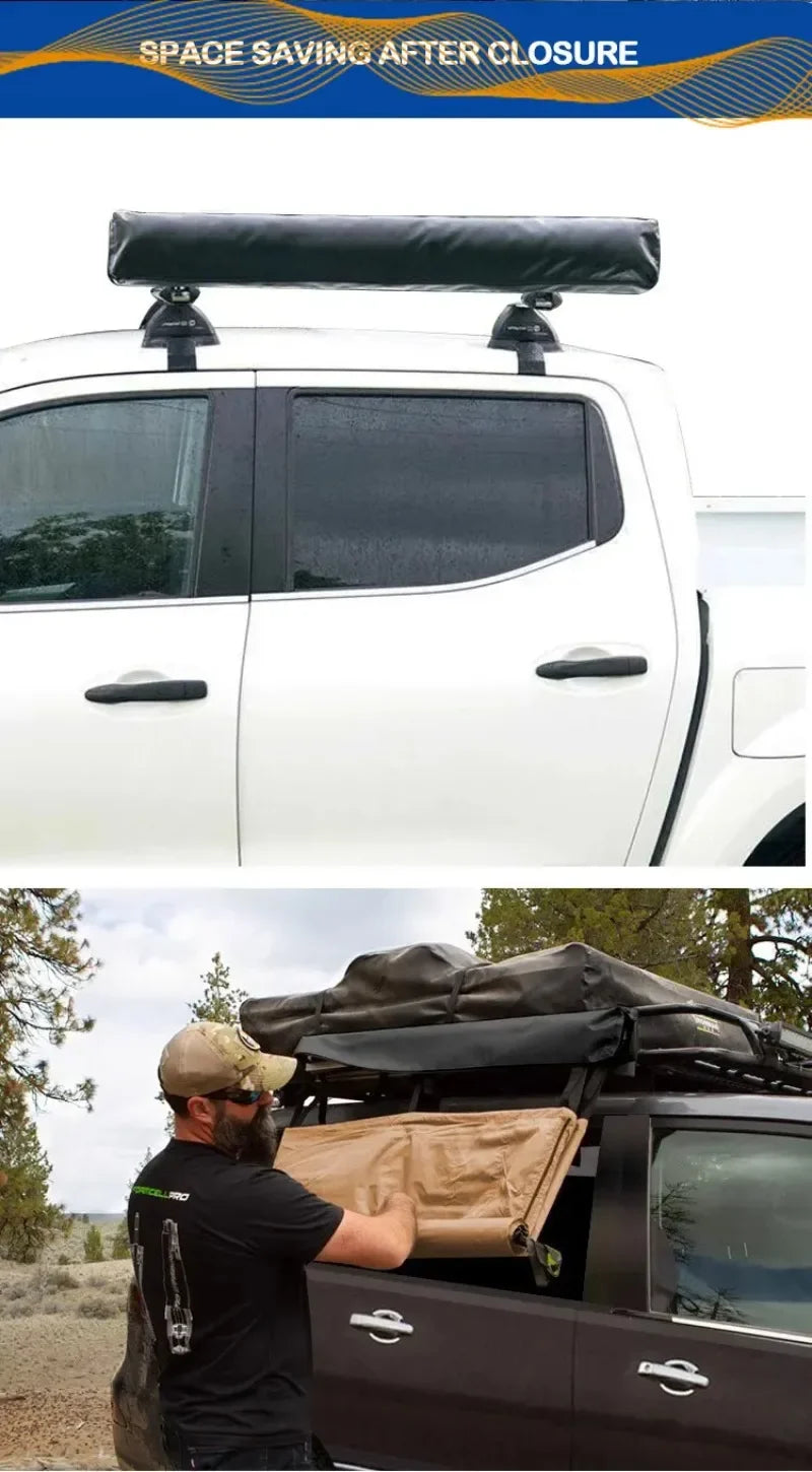 Customized Spotted Wear Resistant Waterproof Car Side Shower Tent Campsite Car Side Shower Convenient  Usable Camping Essentials
