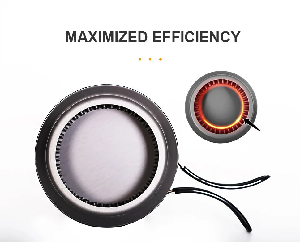 Camping Cooking Set Stove Pot Pan Cookware Outdoor Propane Cooking Gear System with Heat Exchanger Portable Picnic Supplies