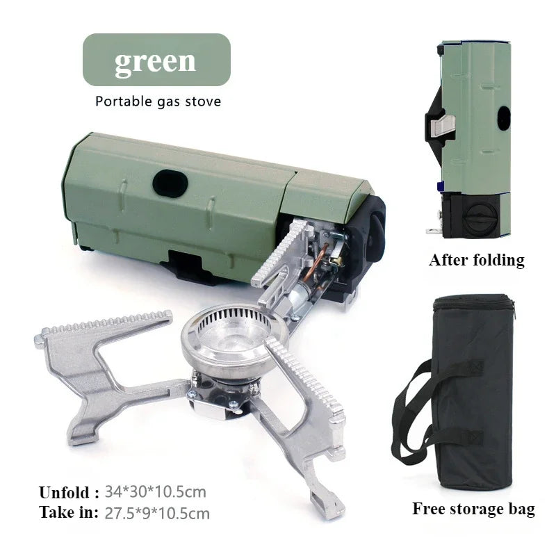 Camping Gas Stove Portable Folding Gas Burner Outdoor Gas Stove Folding Card Stove Picnic Grill Fire Heating System