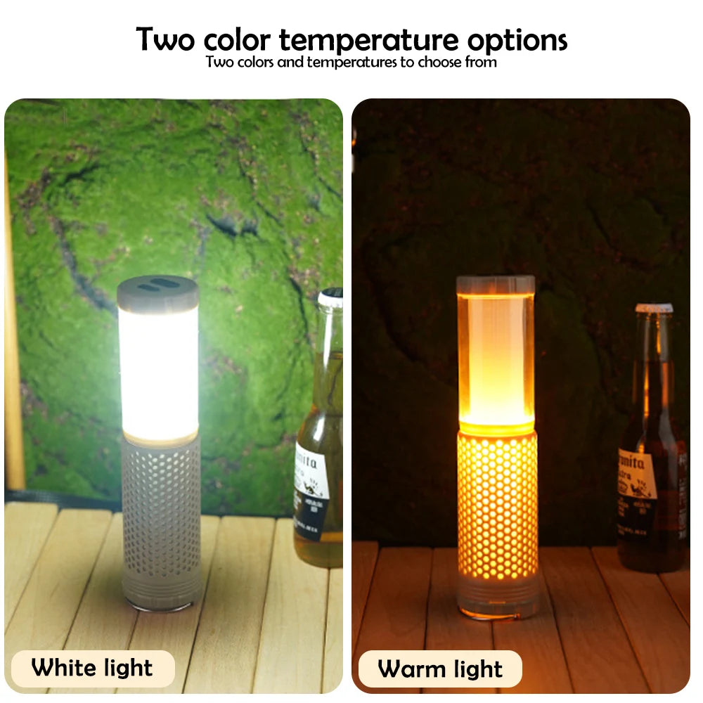 Camping Lights Rechargeable Outdoor Telescopic Collapsible Lanterns Multi-Functional Portable Magnetic Tent Lamps Emergency Hiki