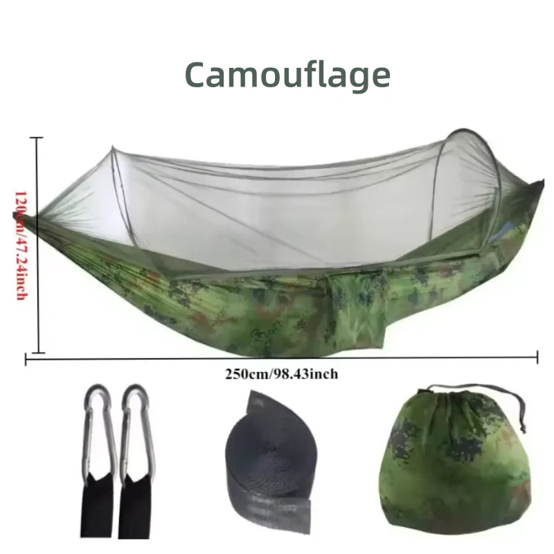 Camping hammock Super elastic fast opening hammock suitable for camping hammock outdoor furniture garden leisure hammock