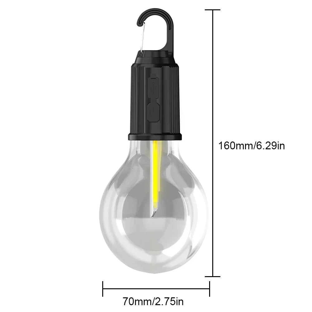 USB Camping Light 3 Lighting mode Rechargeable Lantern Waterproof High Bright Tent Light with Hook Outdoor Night Emergency Light