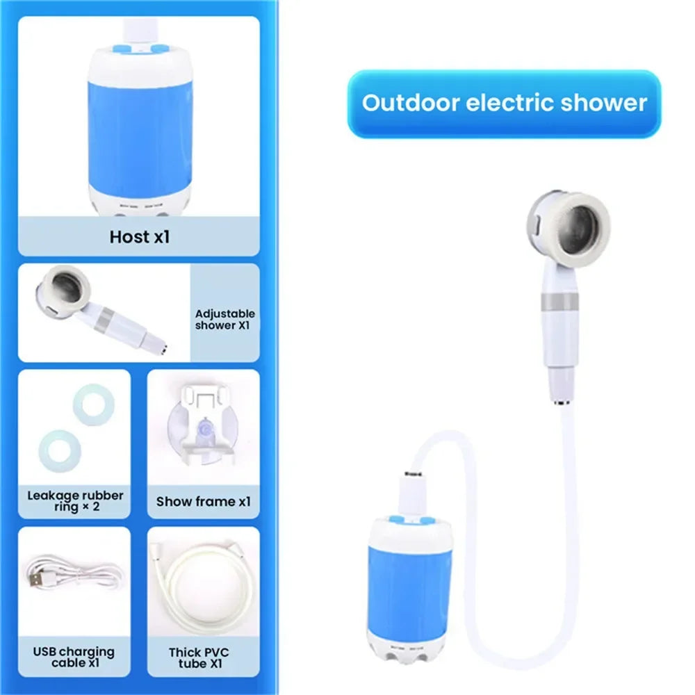 Camping Shower Set Portable Outdoor Shower Electric Hiking Shower Water Bag For Travel Car Washing Camping Survival Equipment
