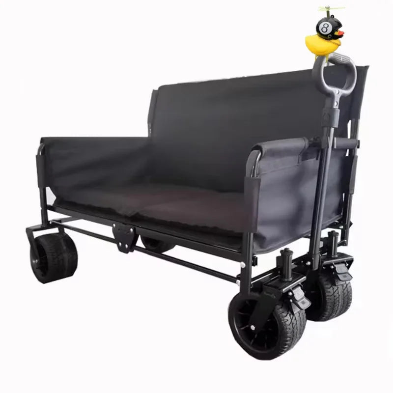 Outdoor Sofa, Multi-function Recliner, Folding Cart, Multi-purpose Folding Fishing Trailer That Can Be Used as a Seat, Camping