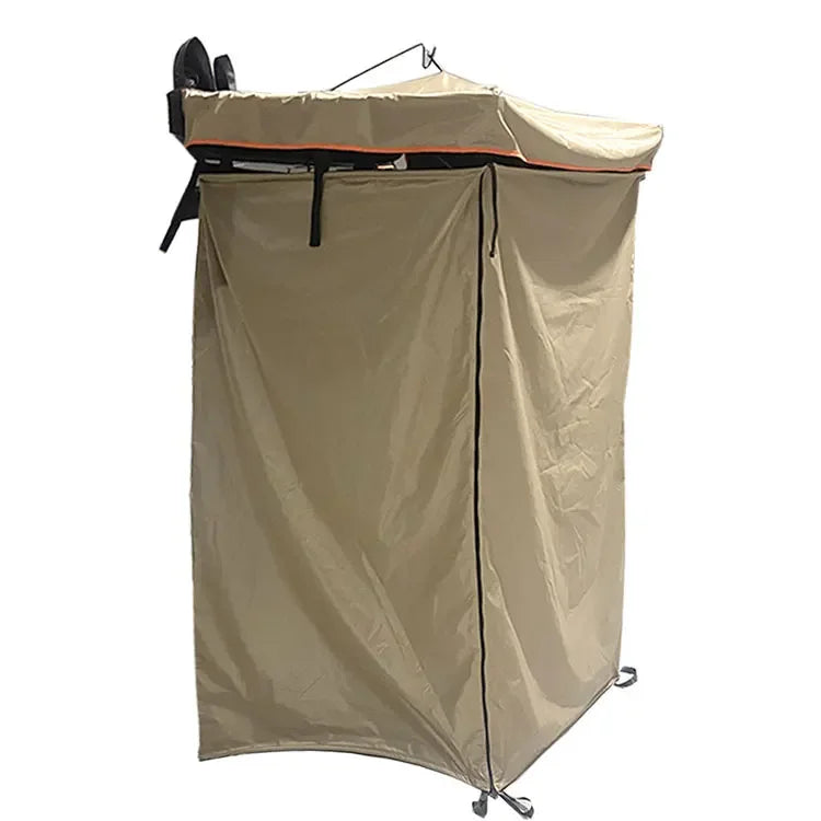 Customized Spotted Wear Resistant Waterproof Car Side Shower Tent Campsite Car Side Shower Convenient  Usable Camping Essentials