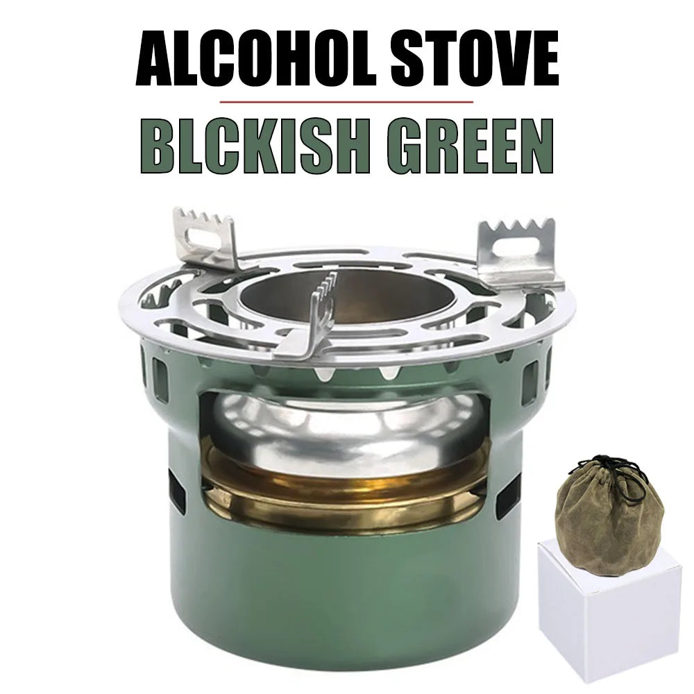 Ultralight Alcohol Camping Stove – Compact Portable Metal Burner for Hiking, Backpacking & Outdoor Cooking