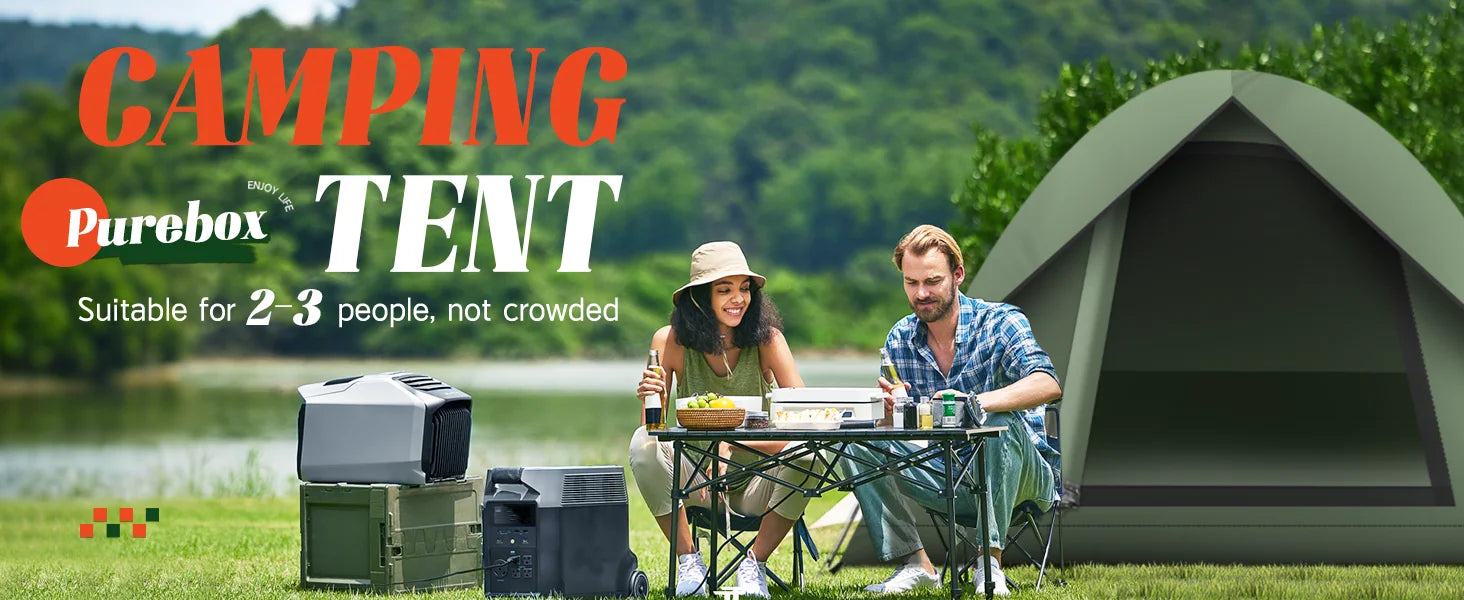 3-4 People Tents for Camping with Shelter 100% Waterproof Windproof  Easy Set Up Tent with Removable for Adventure Backyard