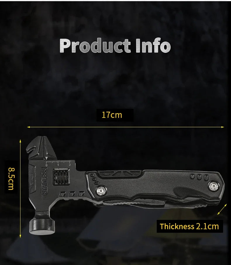 New Multifunctional Wrench Hammer Knife Pliers Outdoor Camping Survival Tool Labor Saving Tool Stainless Steel Multi-tool Knife