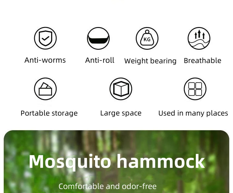 Camping hammock Super elastic fast opening hammock suitable for camping hammock outdoor furniture garden leisure hammock