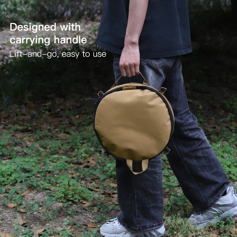 Outdoor Travel Camping Trash Can Foldable Storage Round Bucket Self-drive Camping Barbecue Clean Portable Car Trash Can