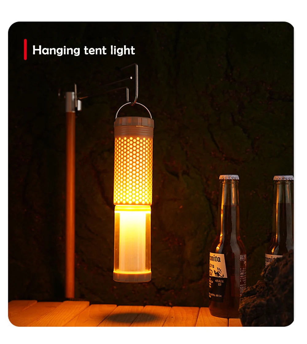 Camping Lights Rechargeable Outdoor Telescopic Collapsible Lanterns Multi-Functional Portable Magnetic Tent Lamps Emergency Hiki