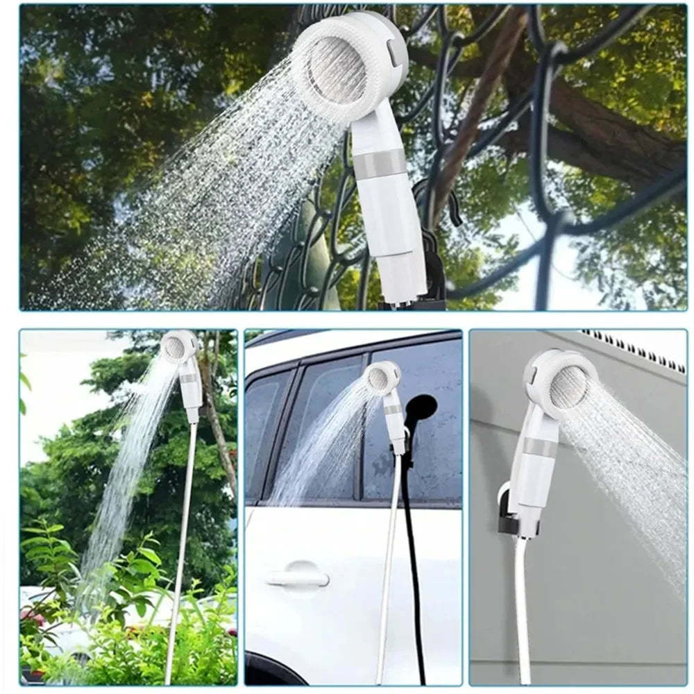 Camping Shower Set Portable Outdoor Shower Electric Hiking Shower Water Bag For Travel Car Washing Camping Survival Equipment