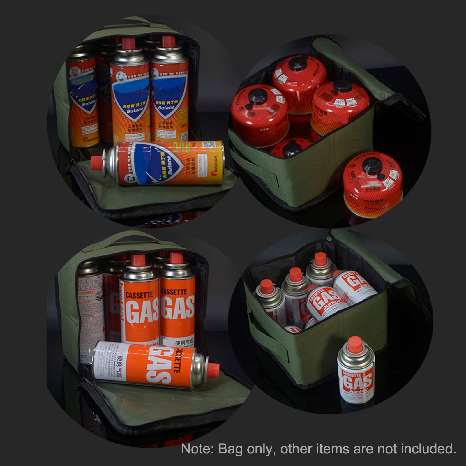 Outdoor Camping Gas Tank Storage Bag Camping Gas Canister Stove Bag Picnic Cookware Utensils Kit Bag For Travel Camping