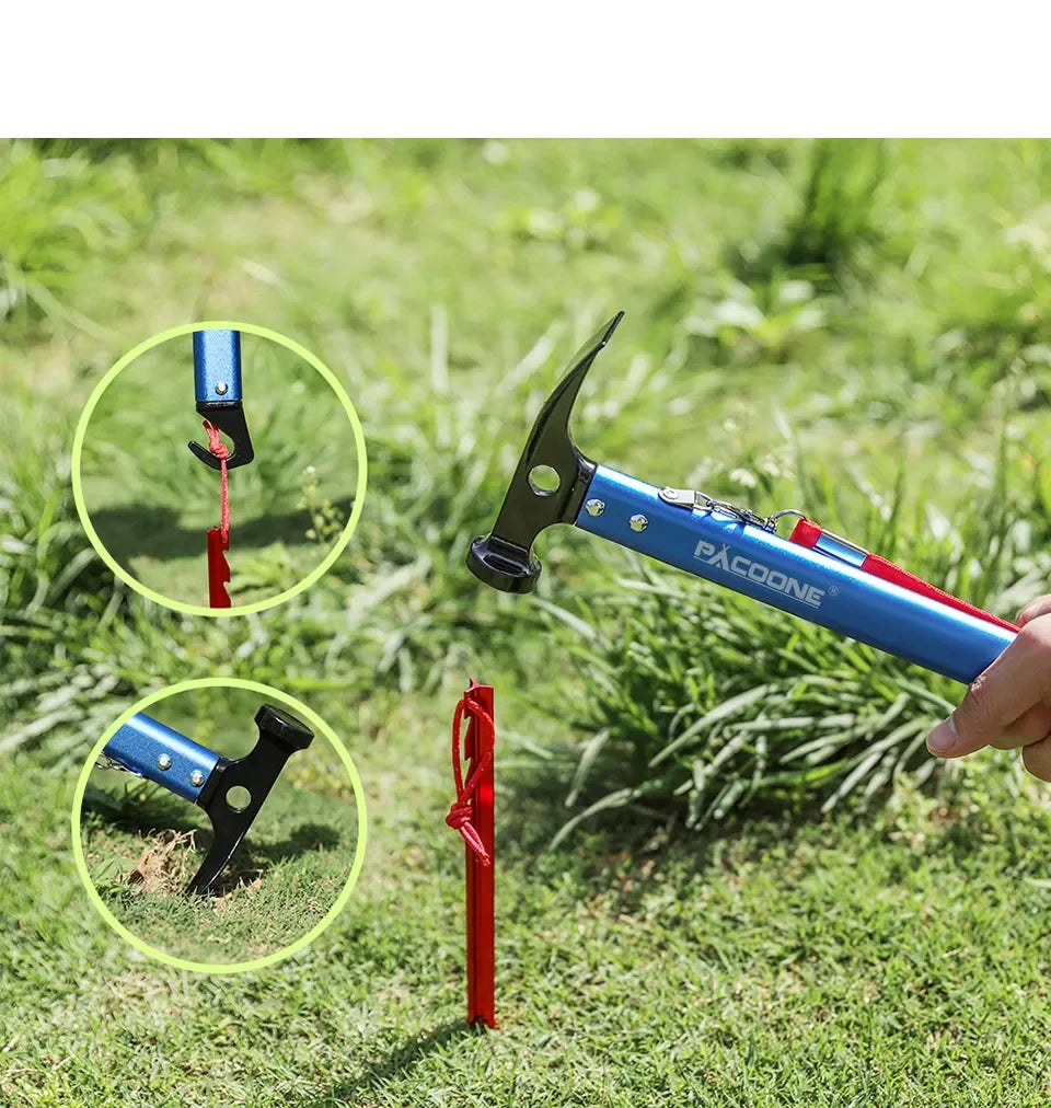 Outdoor Survival Tool Camping Multifunctional Hammer Pocket Multi Tools Aluminum Alloy Hook Life-saving Hammer New
