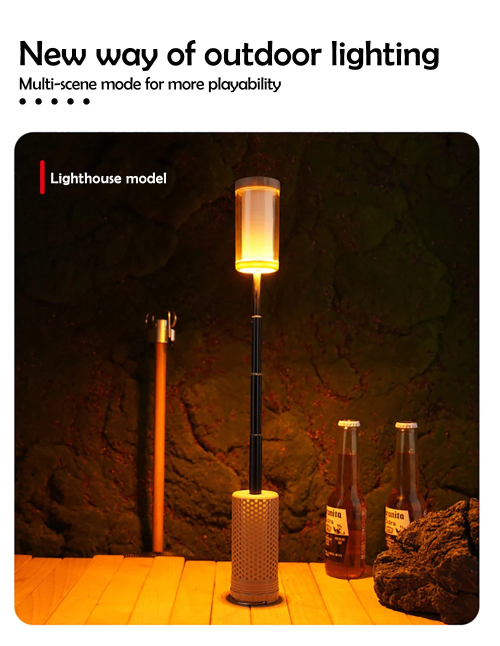 Camping Lights Rechargeable Outdoor Telescopic Collapsible Lanterns Multi-Functional Portable Magnetic Tent Lamps Emergency Hiki
