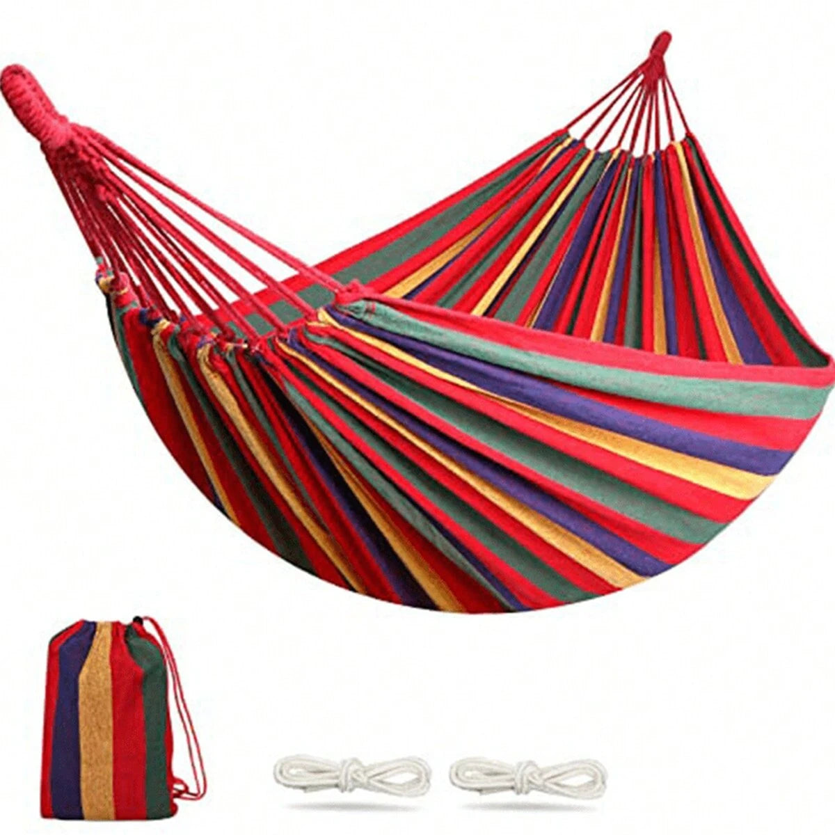 Outdoor Garden Camping Hammock With Tree Straps For Hanging, Durable Hammock, Portable Hammock With Travel Bag Perfect Outdoor