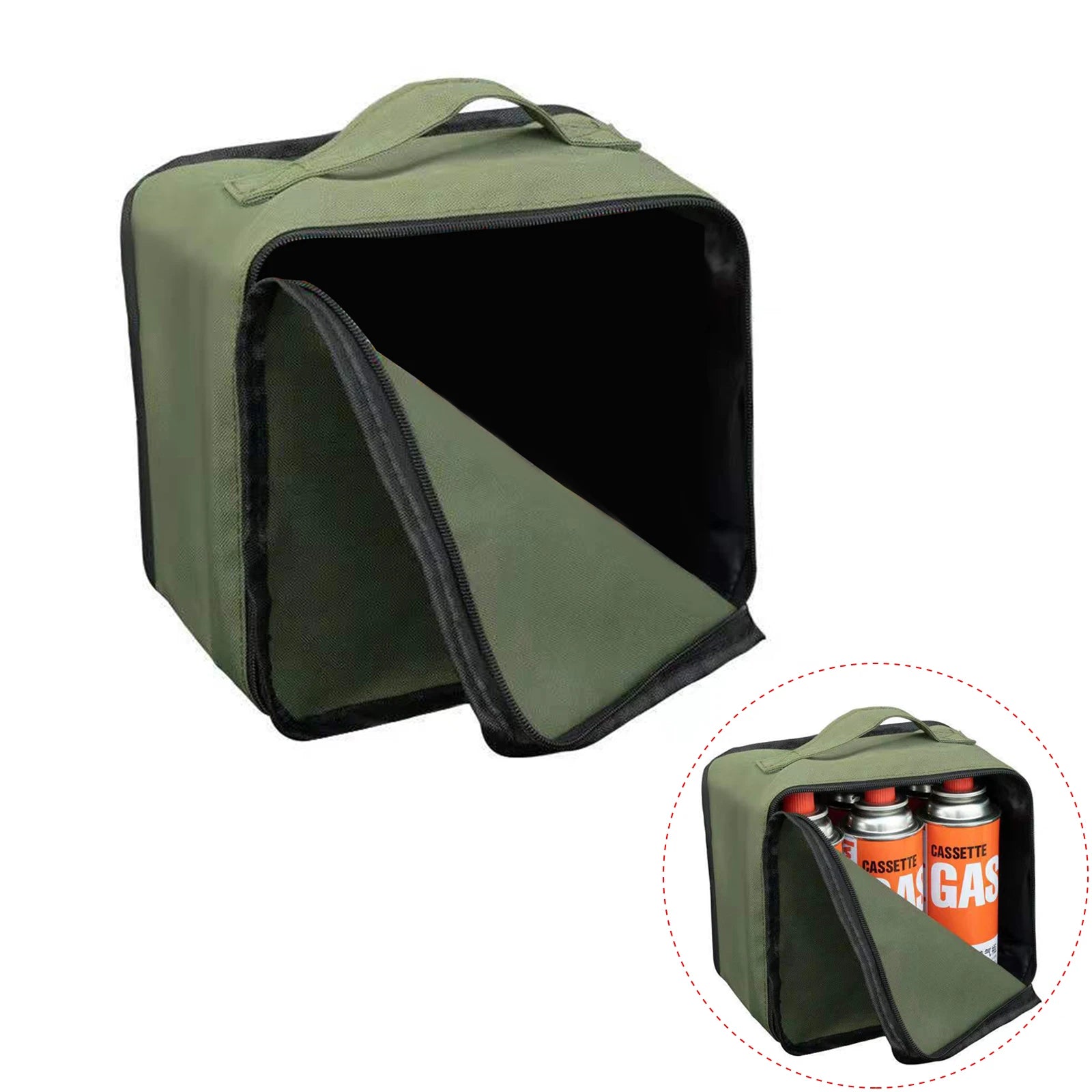 Outdoor Camping Gas Tank Storage Bag Camping Gas Canister Stove Bag Picnic Cookware Utensils Kit Bag For Travel Camping