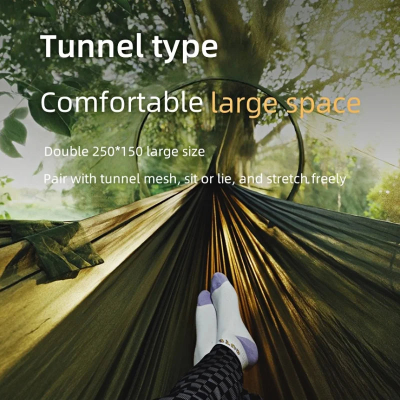 Camping hammock Super elastic fast opening hammock suitable for camping hammock outdoor furniture garden leisure hammock