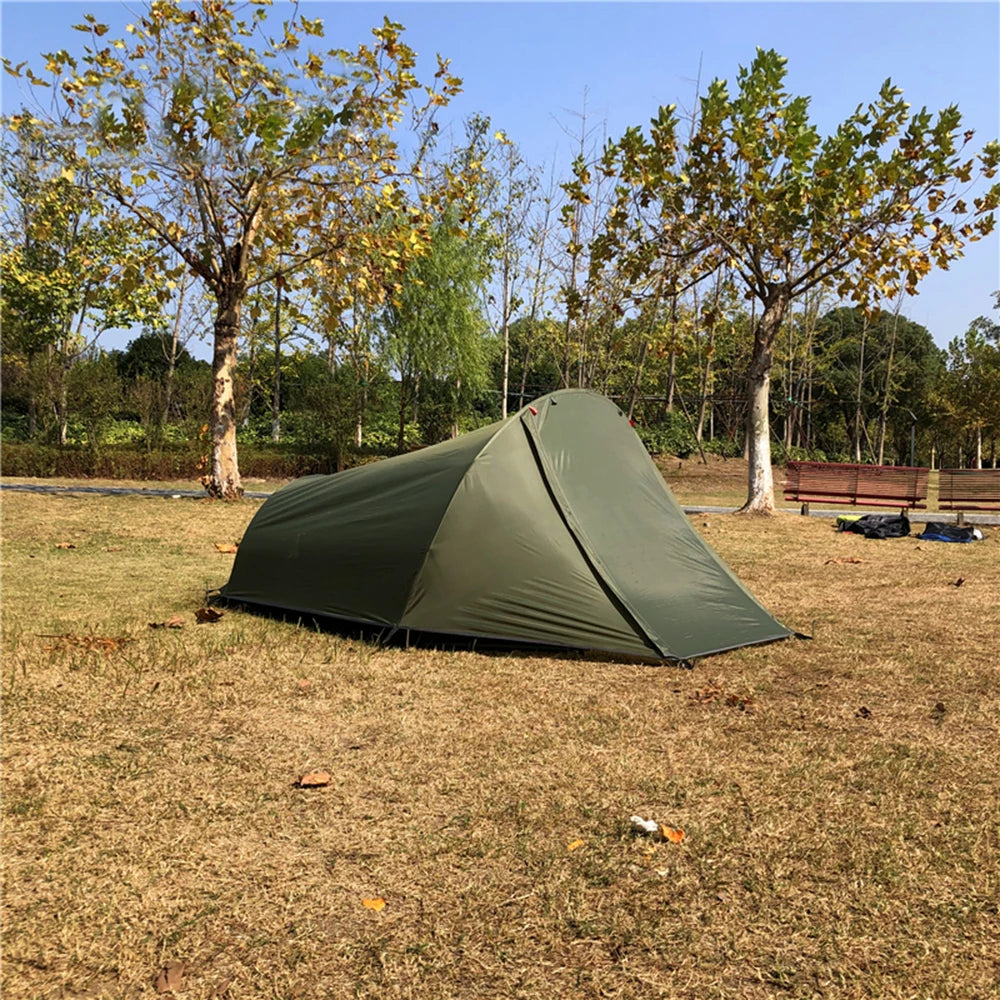 Camping Tent 2 Person Outdoor Tent For Camping Biking Hiking Muntaineering Beach Water Resistant 210D Oxford Material