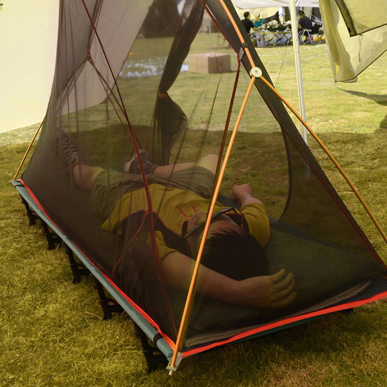 1 Person Camping Tent for Cot Lightweight  Resistant Tent for Outdoor Camping Backpacking Traveling Camping Tent