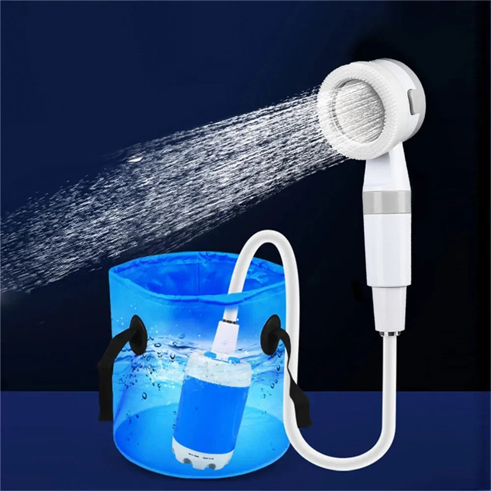 Camping Shower Set Portable Outdoor Shower Electric Hiking Shower Water Bag For Travel Car Washing Camping Survival Equipment