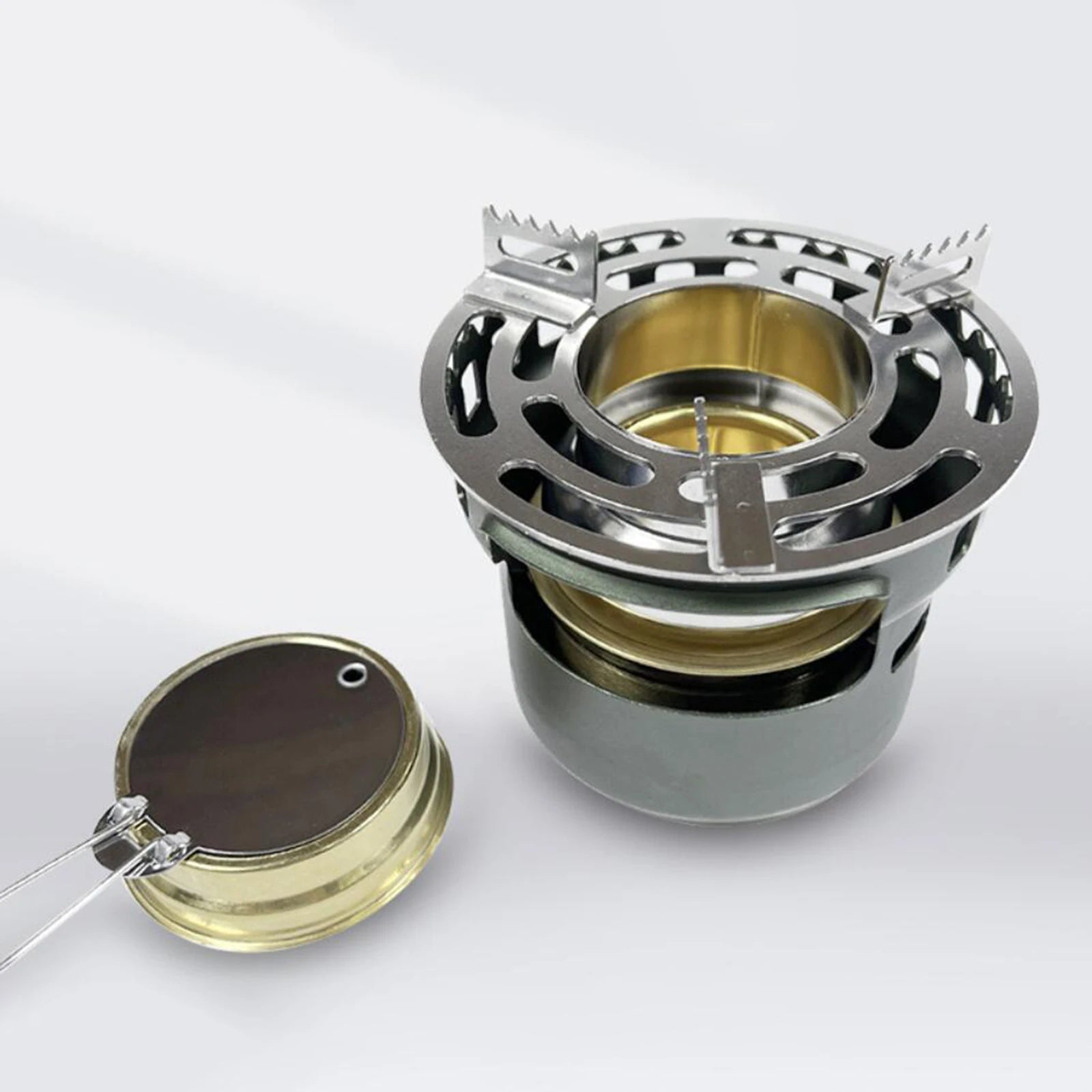 Ultralight Alcohol Camping Stove – Compact Portable Metal Burner for Hiking, Backpacking & Outdoor Cooking