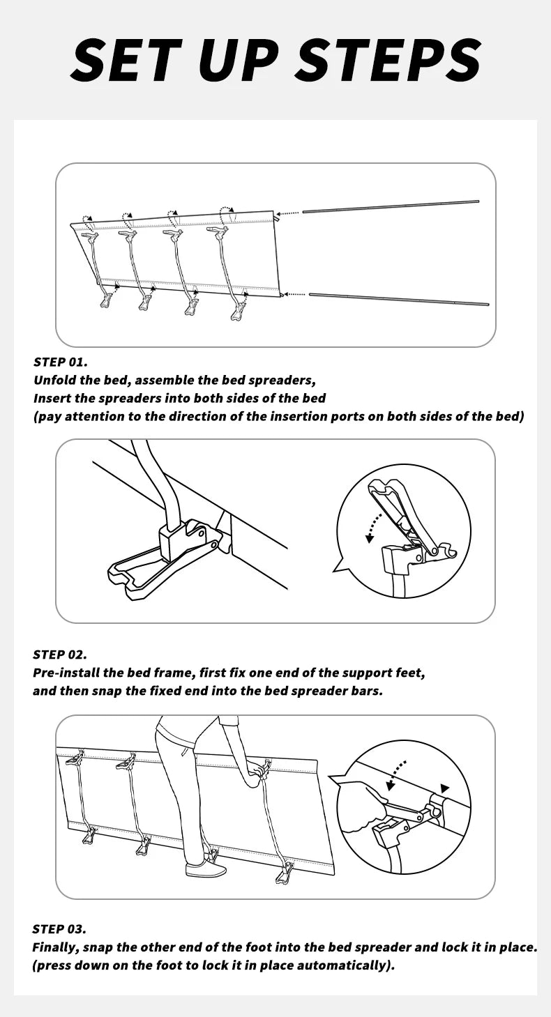 Naturehike Camping Cot Portable Folding Bed Outdoor Ultralight Compact Tent Sleeping Bed for Camping Travel Backpacking Hiking