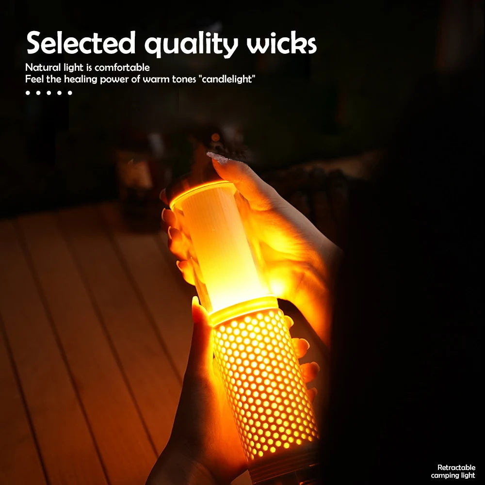 Camping Lights Rechargeable Outdoor Telescopic Collapsible Lanterns Multi-Functional Portable Magnetic Tent Lamps Emergency Hiki