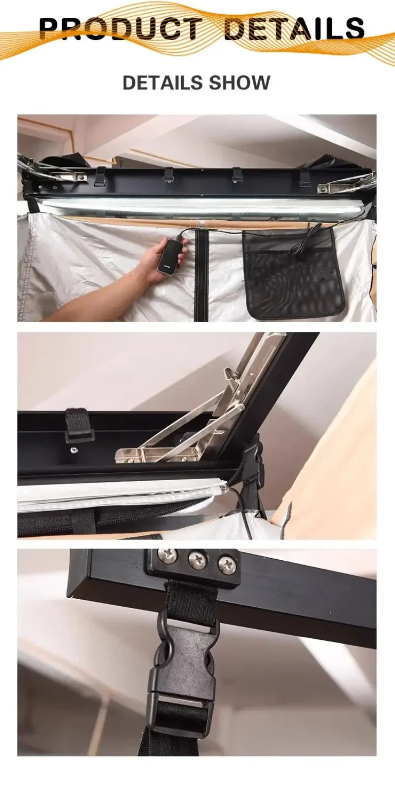 Customized Spotted Wear Resistant Waterproof Car Side Shower Tent Campsite Car Side Shower Convenient  Usable Camping Essentials