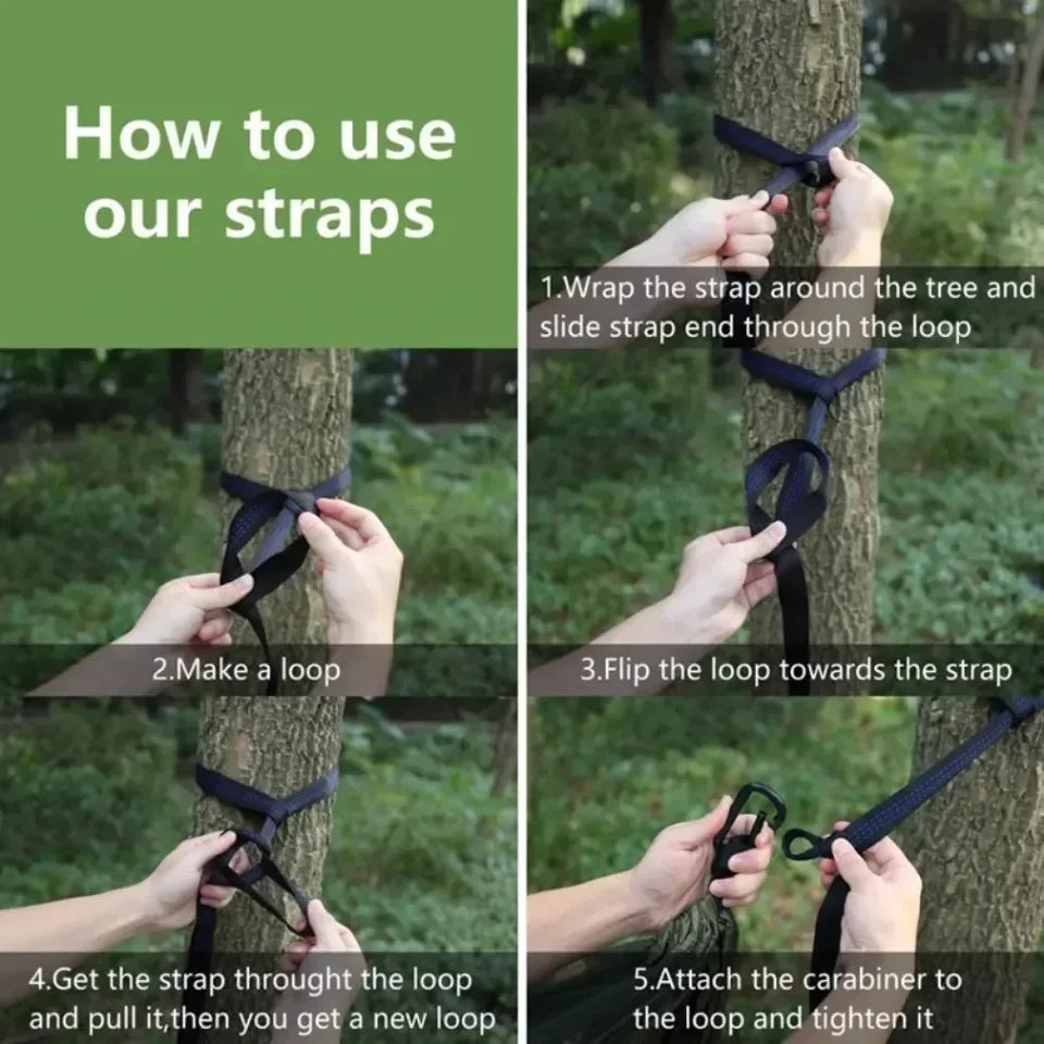 Camping hammock Super elastic fast opening hammock suitable for camping hammock outdoor furniture garden leisure hammock