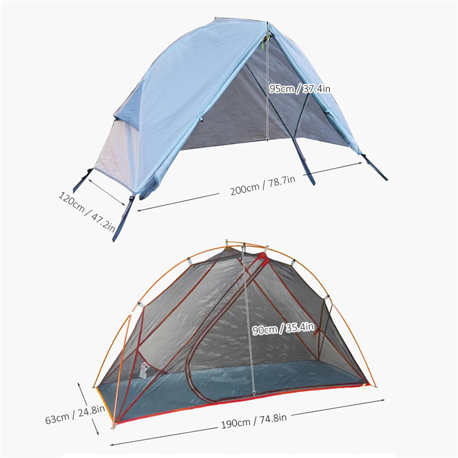 1 Person Camping Tent for Cot Lightweight  Resistant Tent for Outdoor Camping Backpacking Traveling Camping Tent