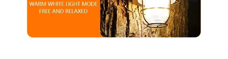 Camping Lamp LED Retro Hanging Lamp Portable Stepless Dimming Camping Light Waterproof Rechargeable Outdoor Light Hand Lantern