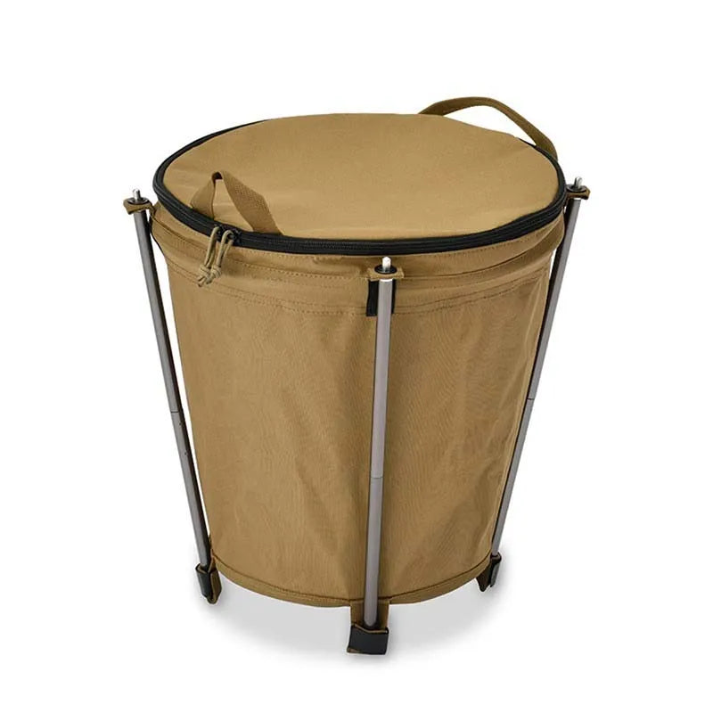Outdoor Travel Camping Trash Can Foldable Storage Round Bucket Self-drive Camping Barbecue Clean Portable Car Trash Can