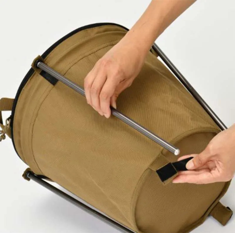 Outdoor Travel Camping Trash Can Foldable Storage Round Bucket Self-drive Camping Barbecue Clean Portable Car Trash Can