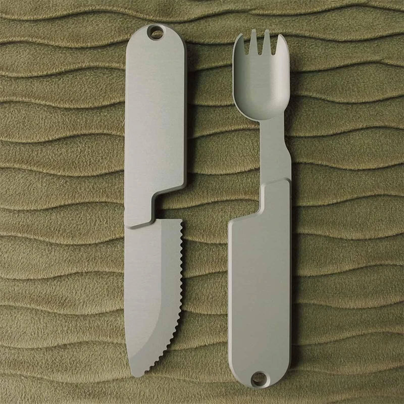 Camping Eating Utensils Set, Utensil Set,2 in 1 Camping Eating Utensils Set，Suitable for camping parties, gatherings, picnics