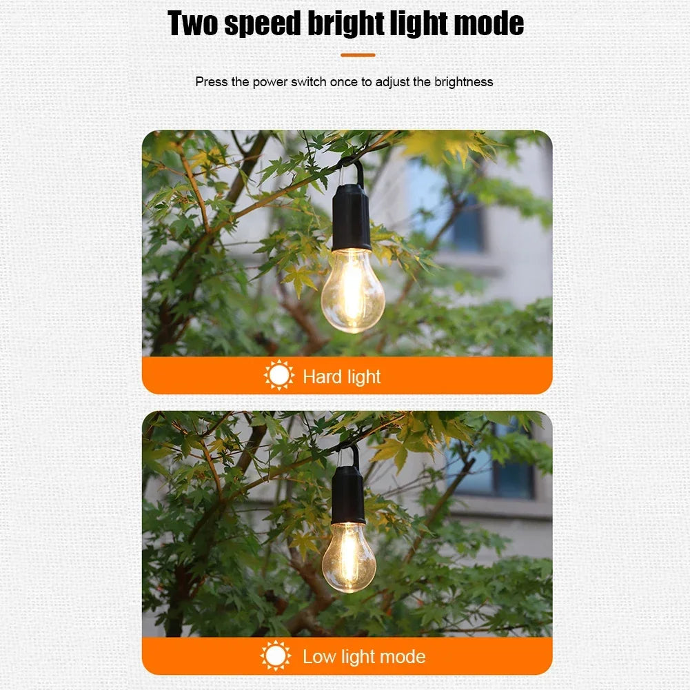 USB Camping Light 3 Lighting mode Rechargeable Lantern Waterproof High Bright Tent Light with Hook Outdoor Night Emergency Light