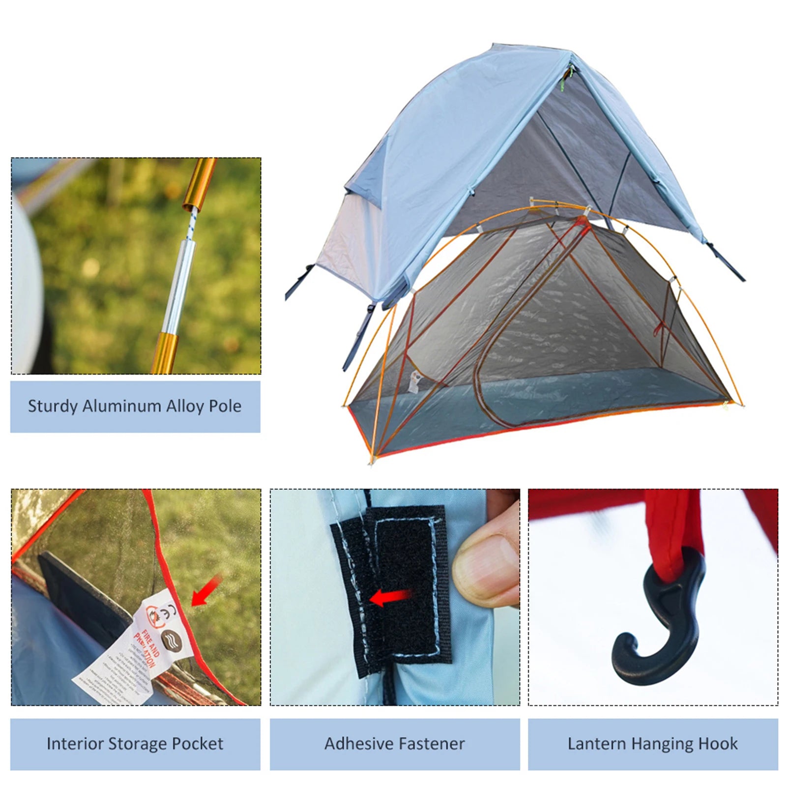 1 Person Camping Tent for Cot Lightweight  Resistant Tent for Outdoor Camping Backpacking Traveling Camping Tent