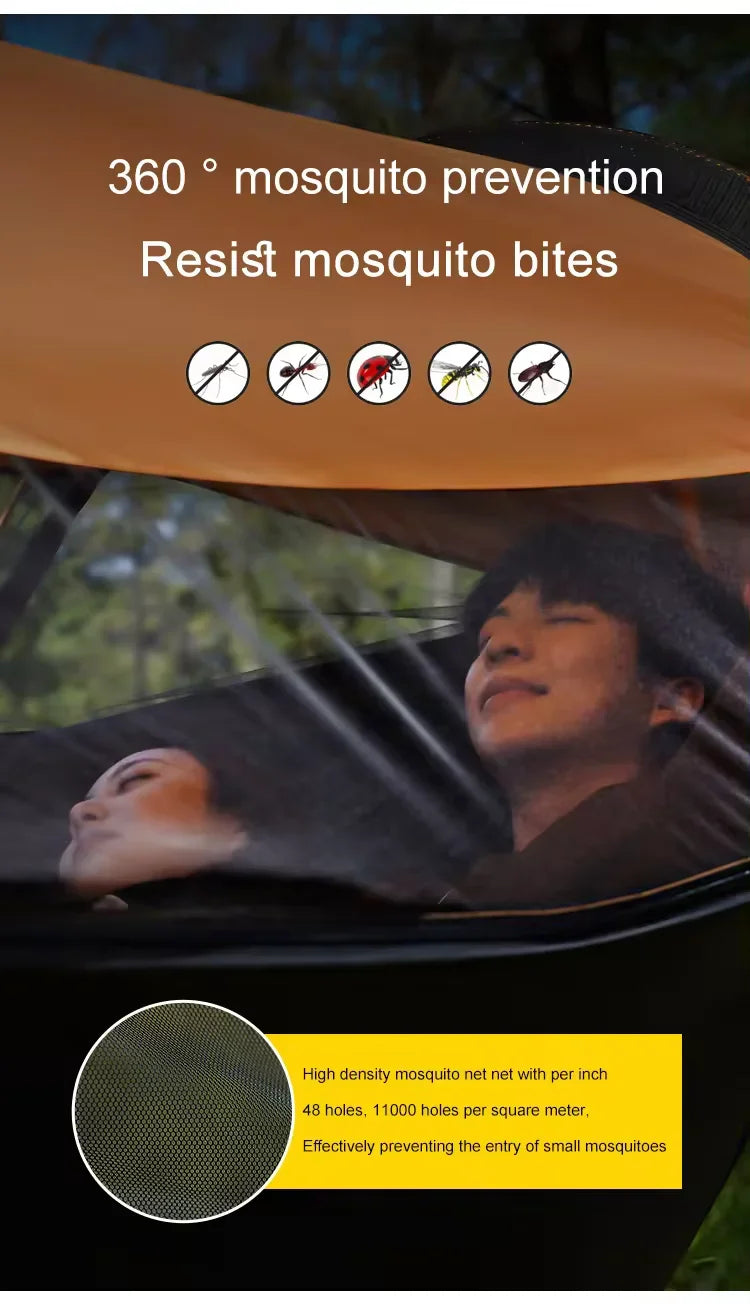 Camping hammock Super elastic fast opening hammock suitable for camping hammock outdoor furniture garden leisure hammock