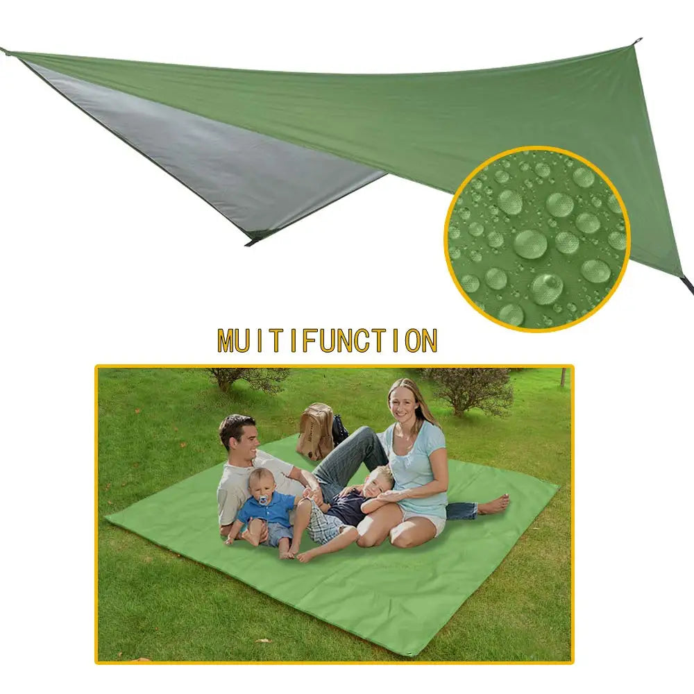 Pop-Up Portable Camping Hammock with Mosquito Net and Sun Shelter,Parachute Swing Hammocks Rain Fly Hammock Canopy Camping Stuff