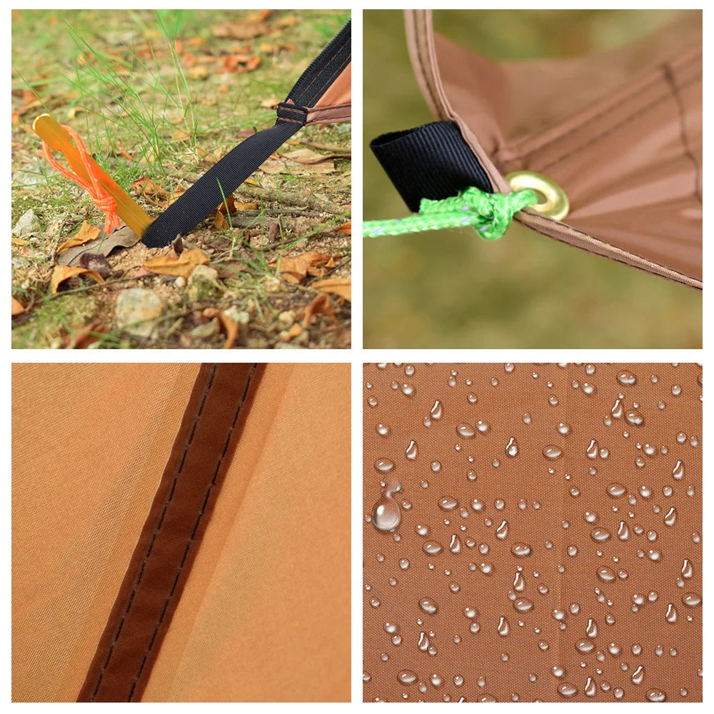 Camping Single Layer Two Person Tent Shelter 2 In 1 Windproof Light Weight Tent (No Poles)