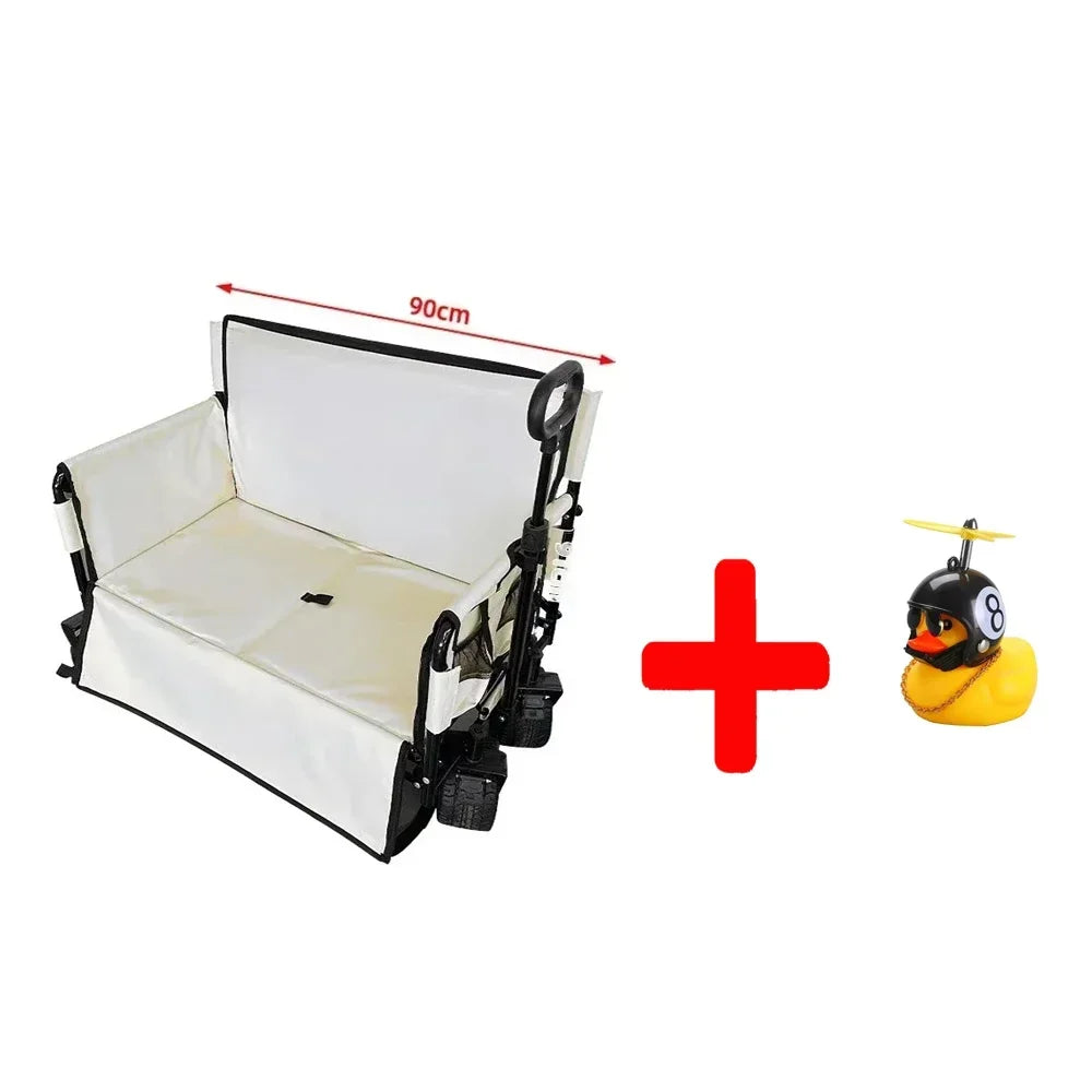 Outdoor Sofa, Multi-function Recliner, Folding Cart, Multi-purpose Folding Fishing Trailer That Can Be Used as a Seat, Camping