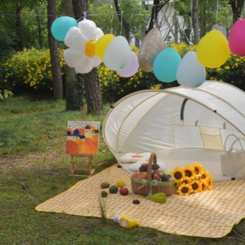 1pc 2-3 person tent outdoor camping  portable sunshade  quick throwing tent  garden  courtyard  game house  travel supplies