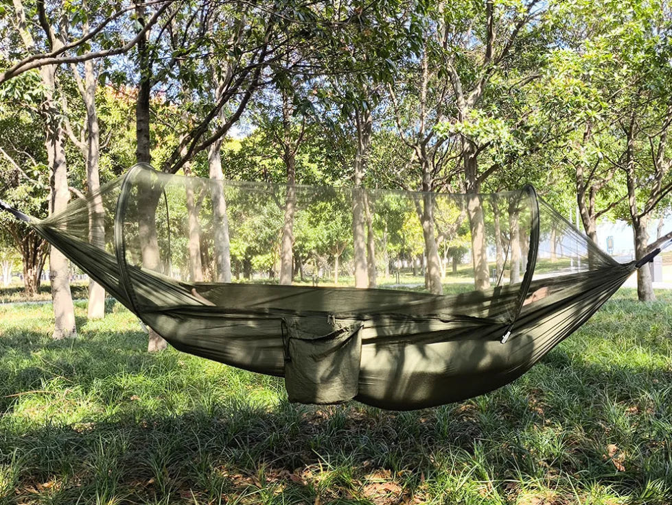 Camping hammock Super elastic fast opening hammock suitable for camping hammock outdoor furniture garden leisure hammock