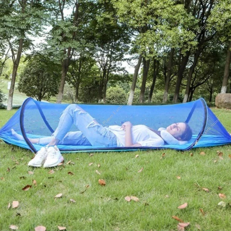 2025 Camping Hammock with Mosquito Net Sleeping Tent Hammock Suitable for Camping Outdoor Hammock for Garden with Storage Bag